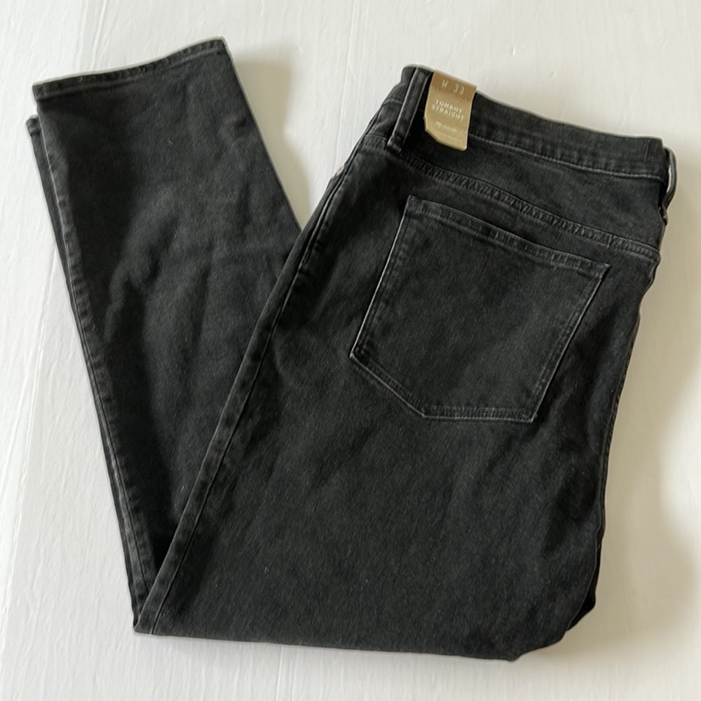 Madewell Tomboy Straight Jeans in Lunar Wash Size 33 NWT - Picture 2 of 15